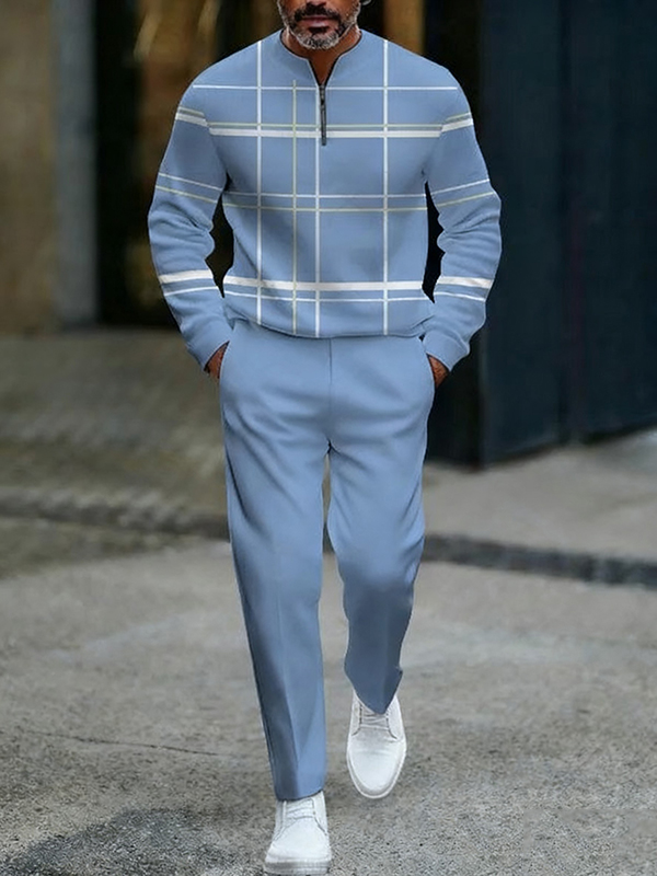 Long Sleeve Zipper Two-piece Set