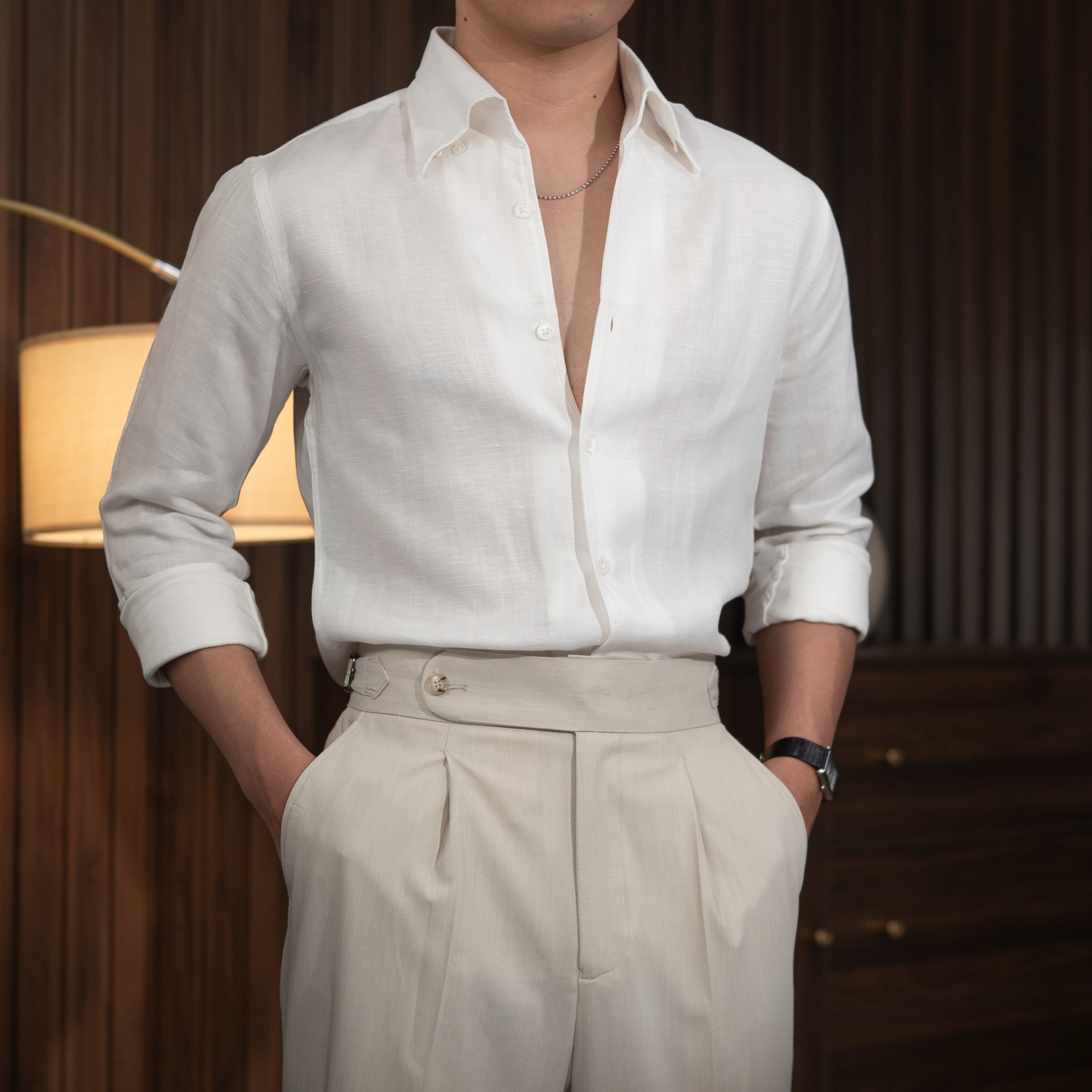 Men's Linen Monterey Shirt Set