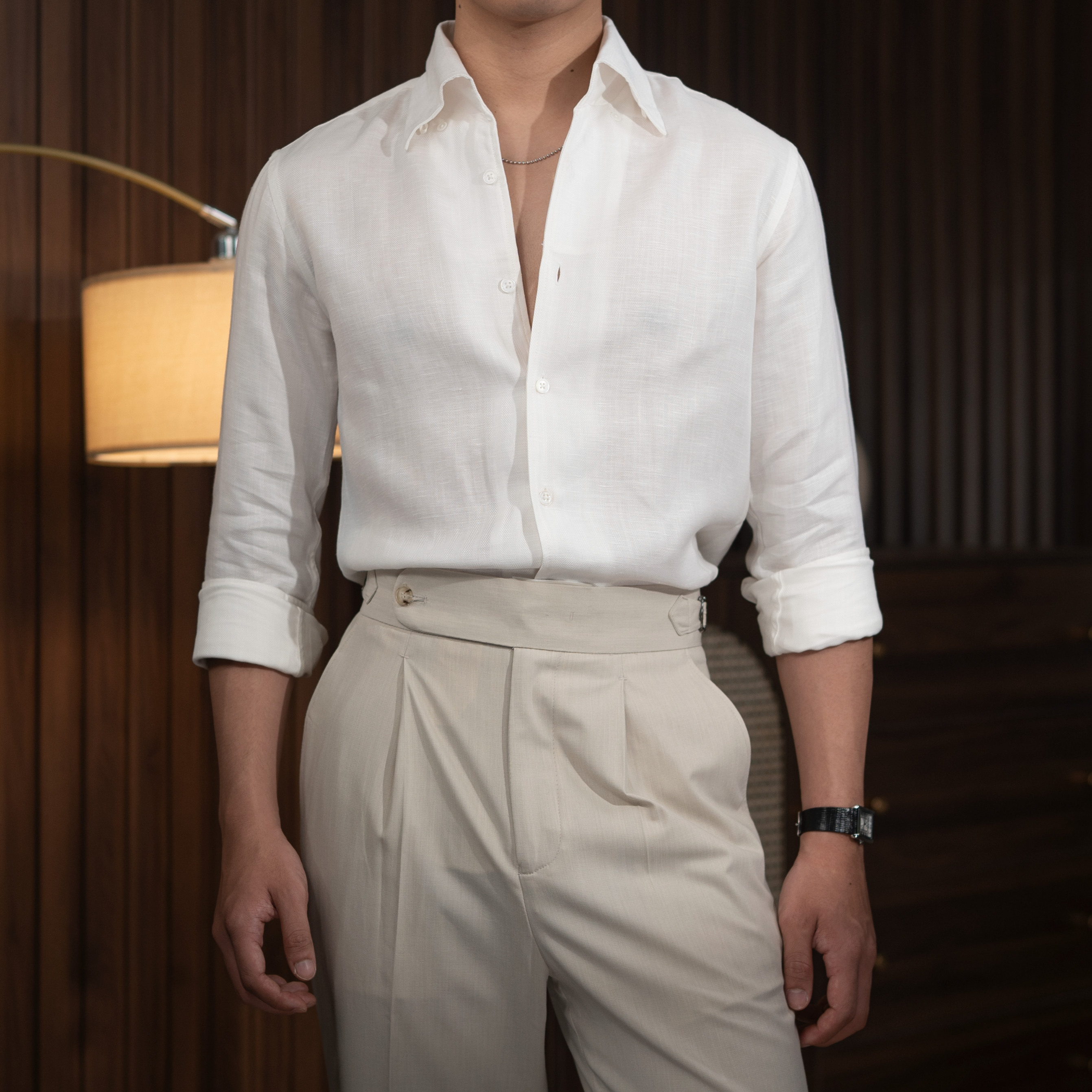 Men's Linen Monterey Shirt Set