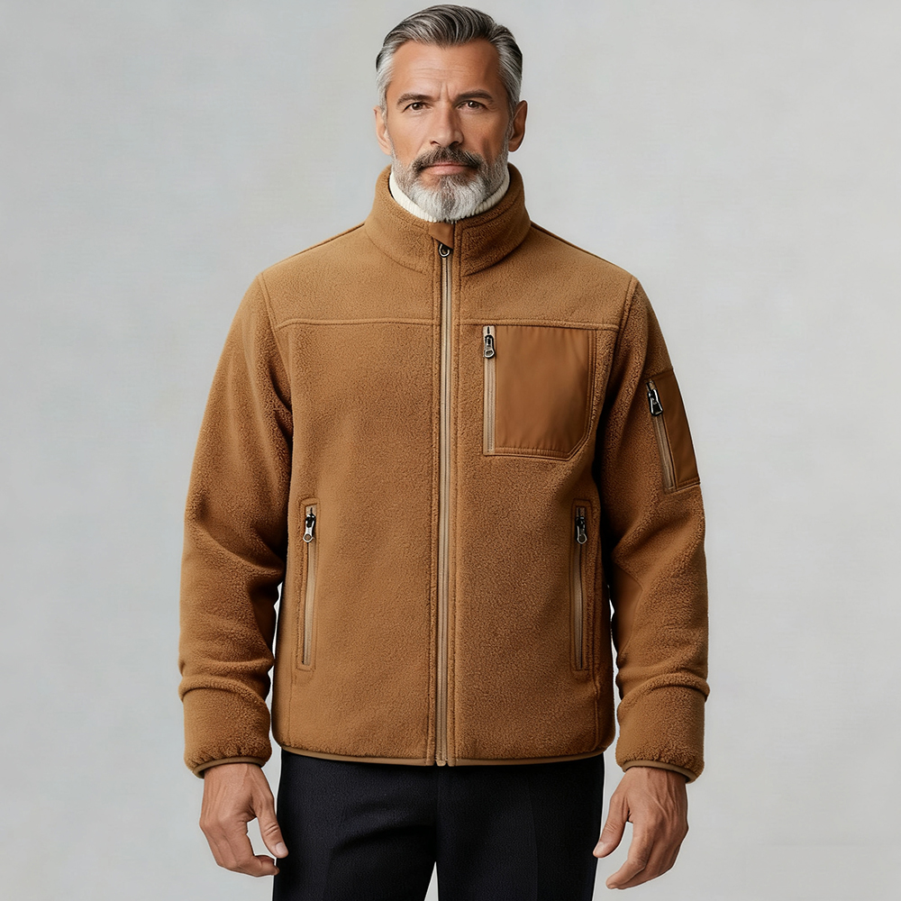 Plus-Size Men's Polar Fleece Jacket