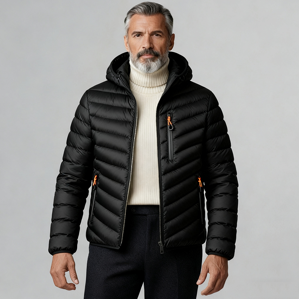 Plus-Size Men's Solid Color Hoodies Cotton Jacket