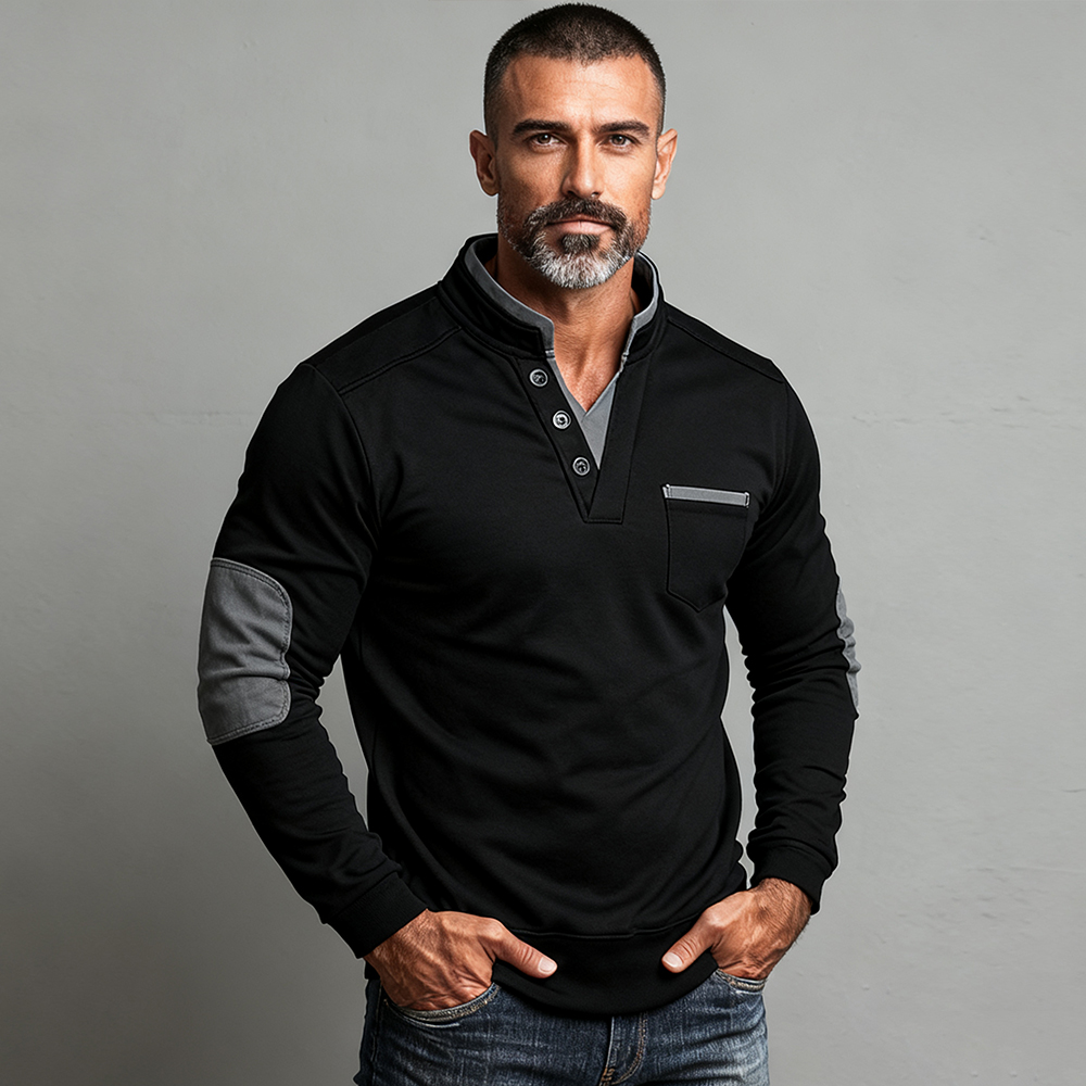Men's Stand Collar Sweatshirt