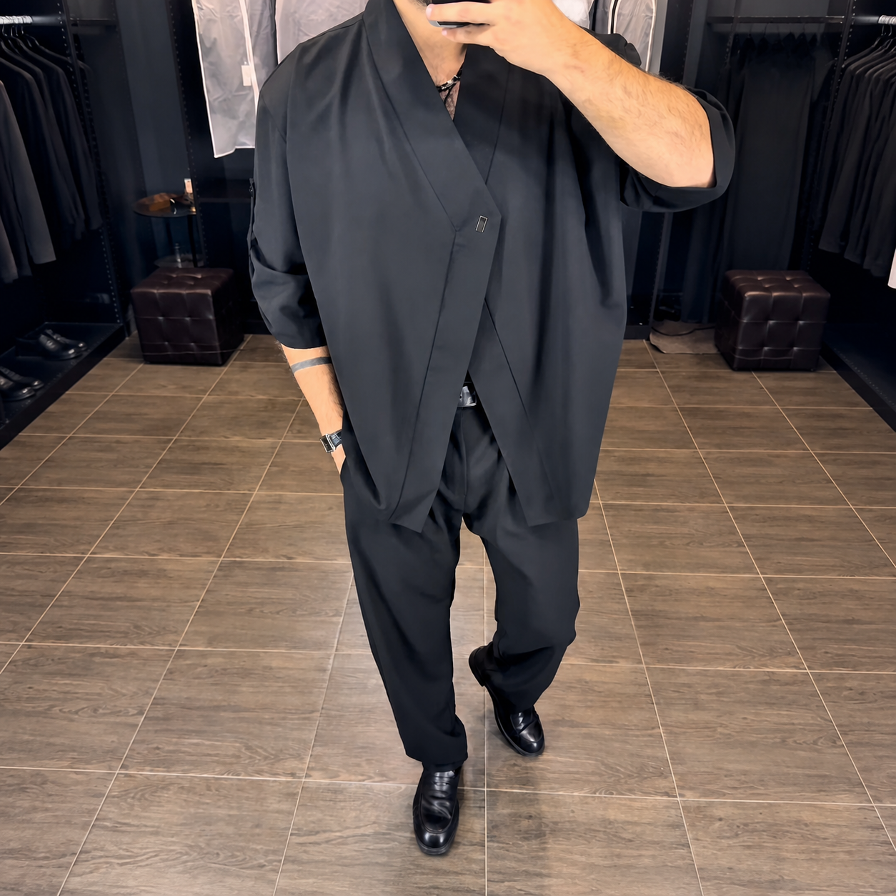 Premium Mandarin Collar 2-Piece Set | Old Money Style Breathable Set for Men