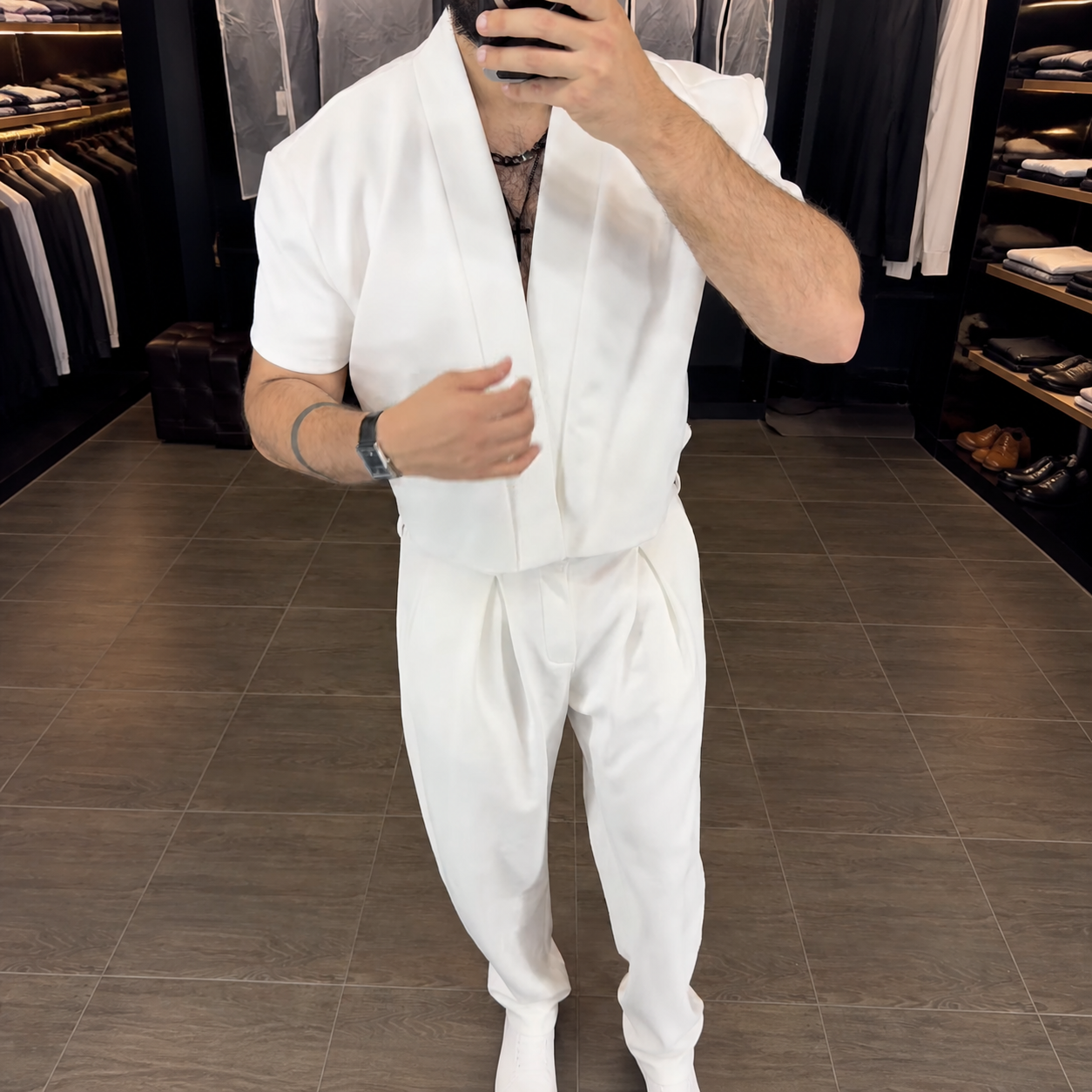 Premium Mandarin Collar 2-Piece Set | Old Money Style Breathable Set for Men