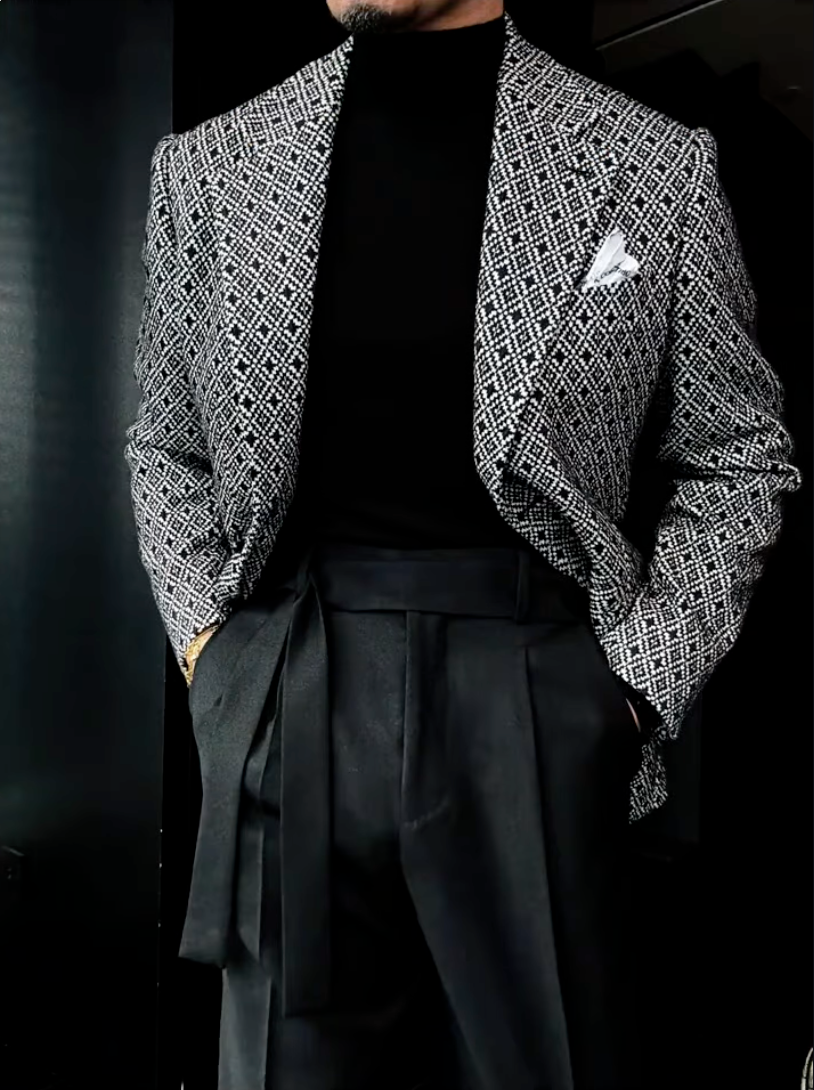Men's Casual Comfort Plaid Blazer