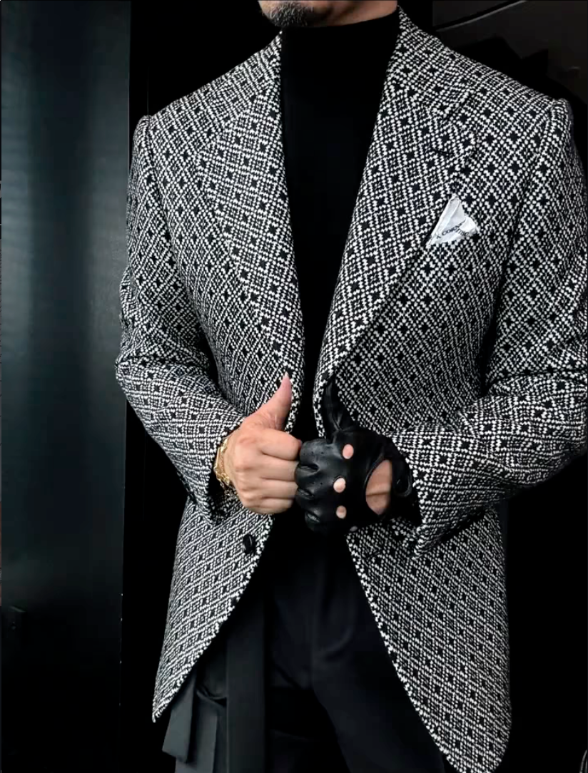 Men's Casual Comfort Plaid Blazer