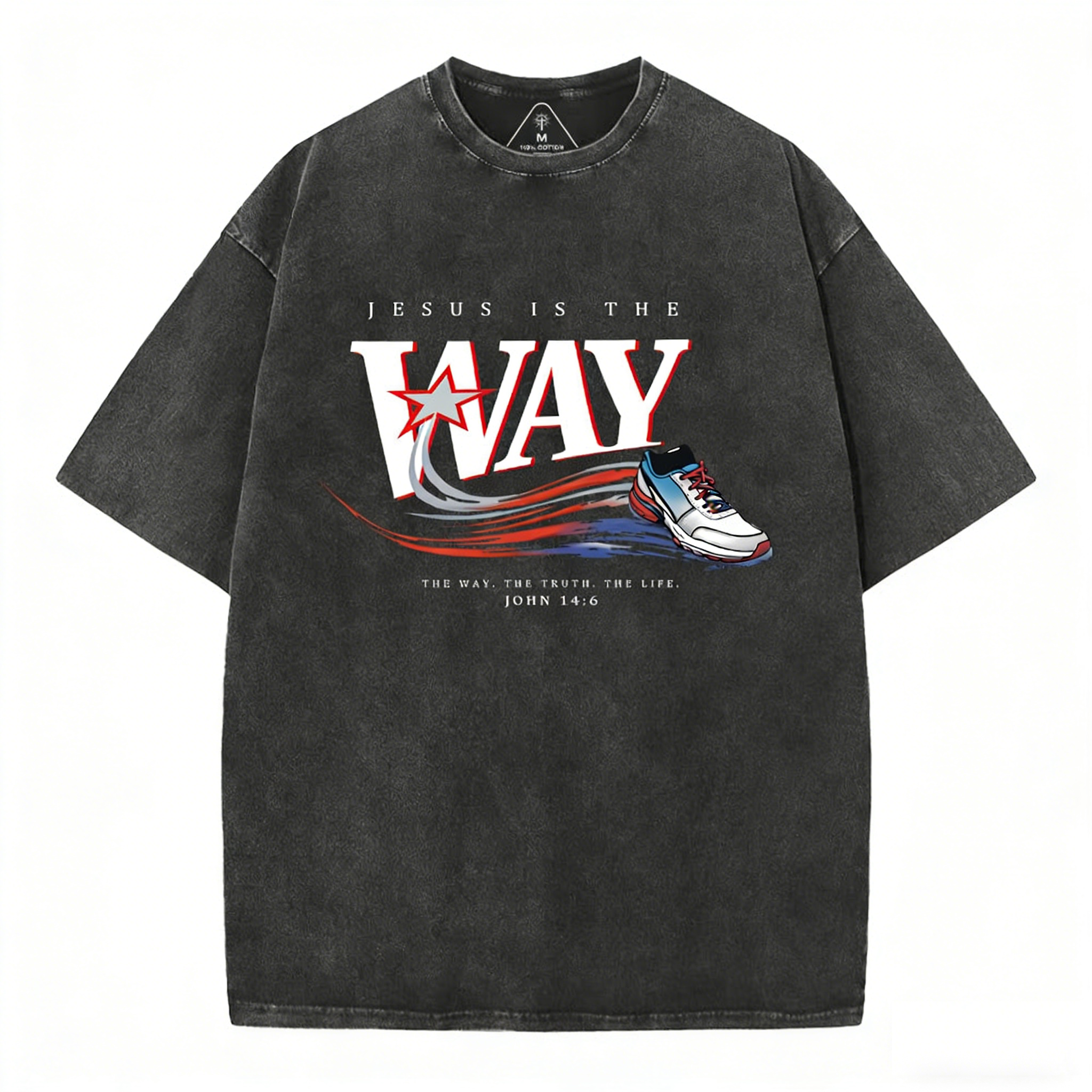 Jesus Is The Way Christian Washed T-Shirt