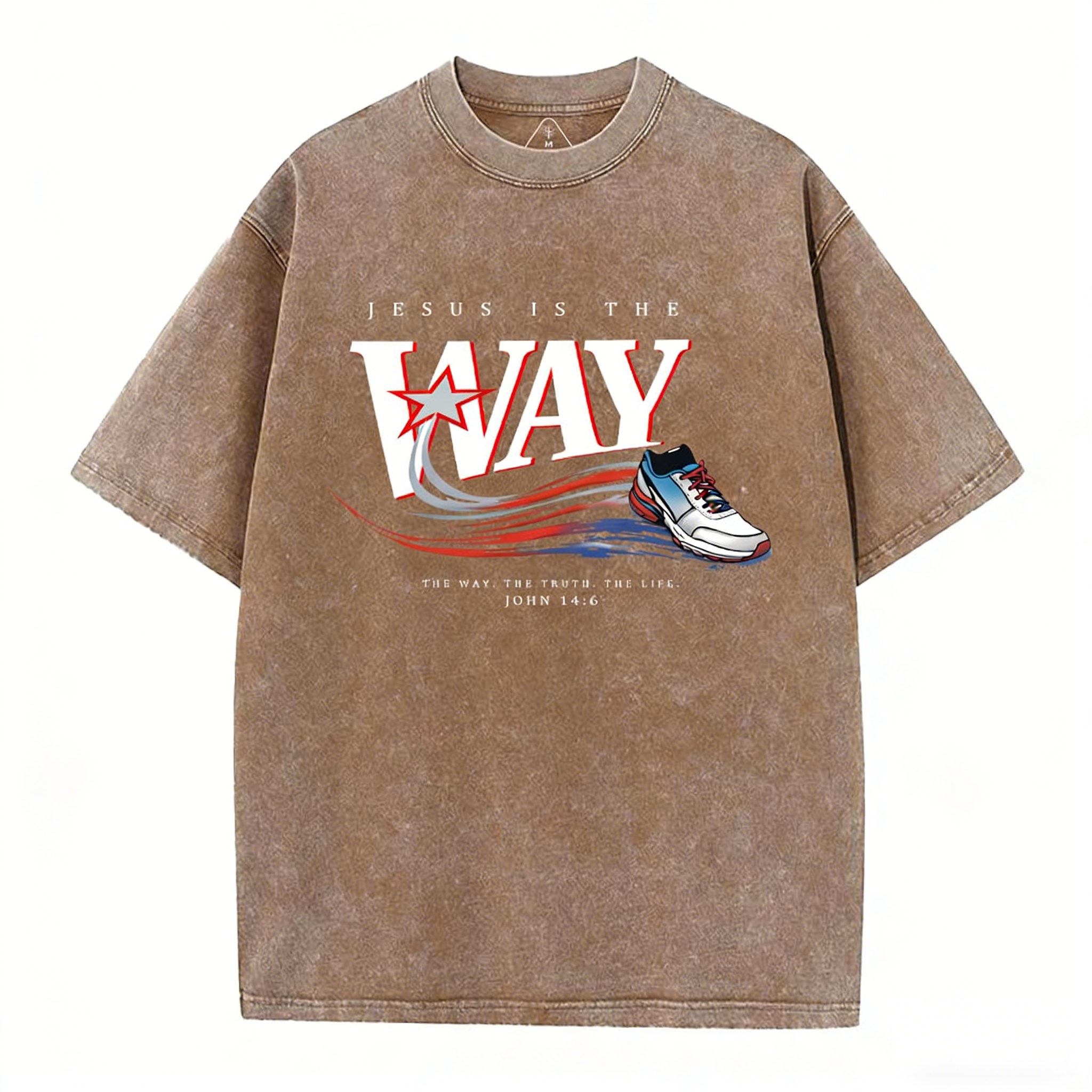 Jesus Is The Way Christian Washed T-Shirt