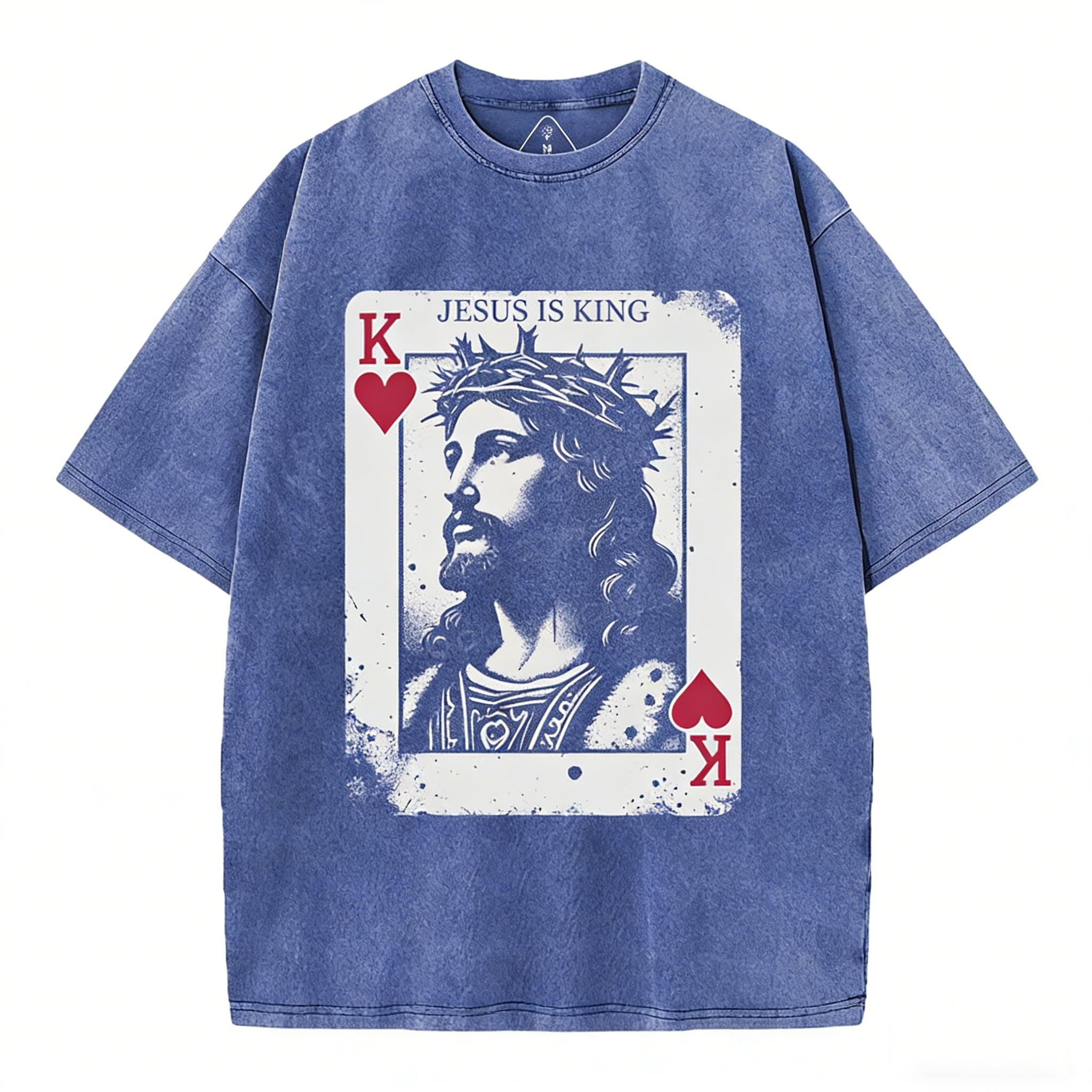 Jesus Is King Card Washed T-Shirt