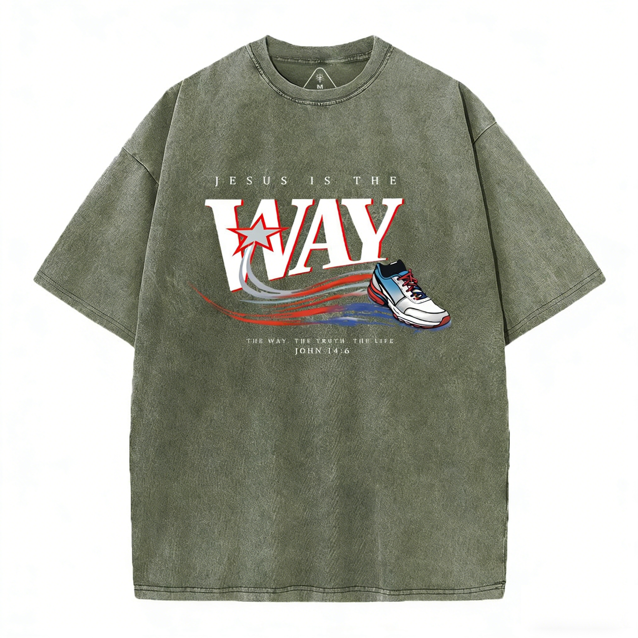 Jesus Is The Way Christian Washed T-Shirt