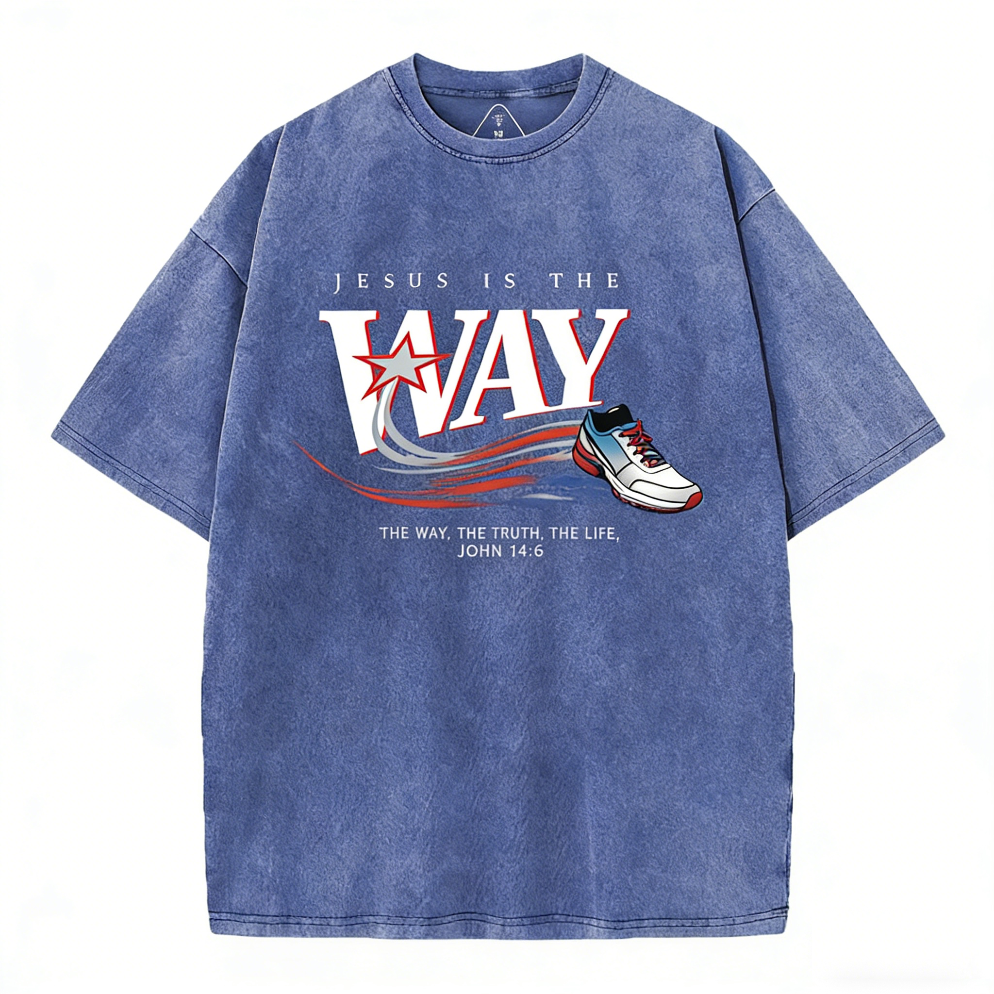 Jesus Is The Way Christian Washed T-Shirt
