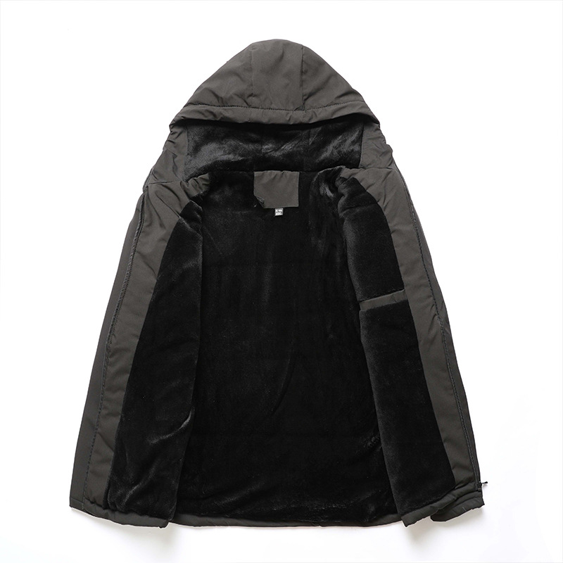 Men's Hooded Multi-Pocket Padded Jacket