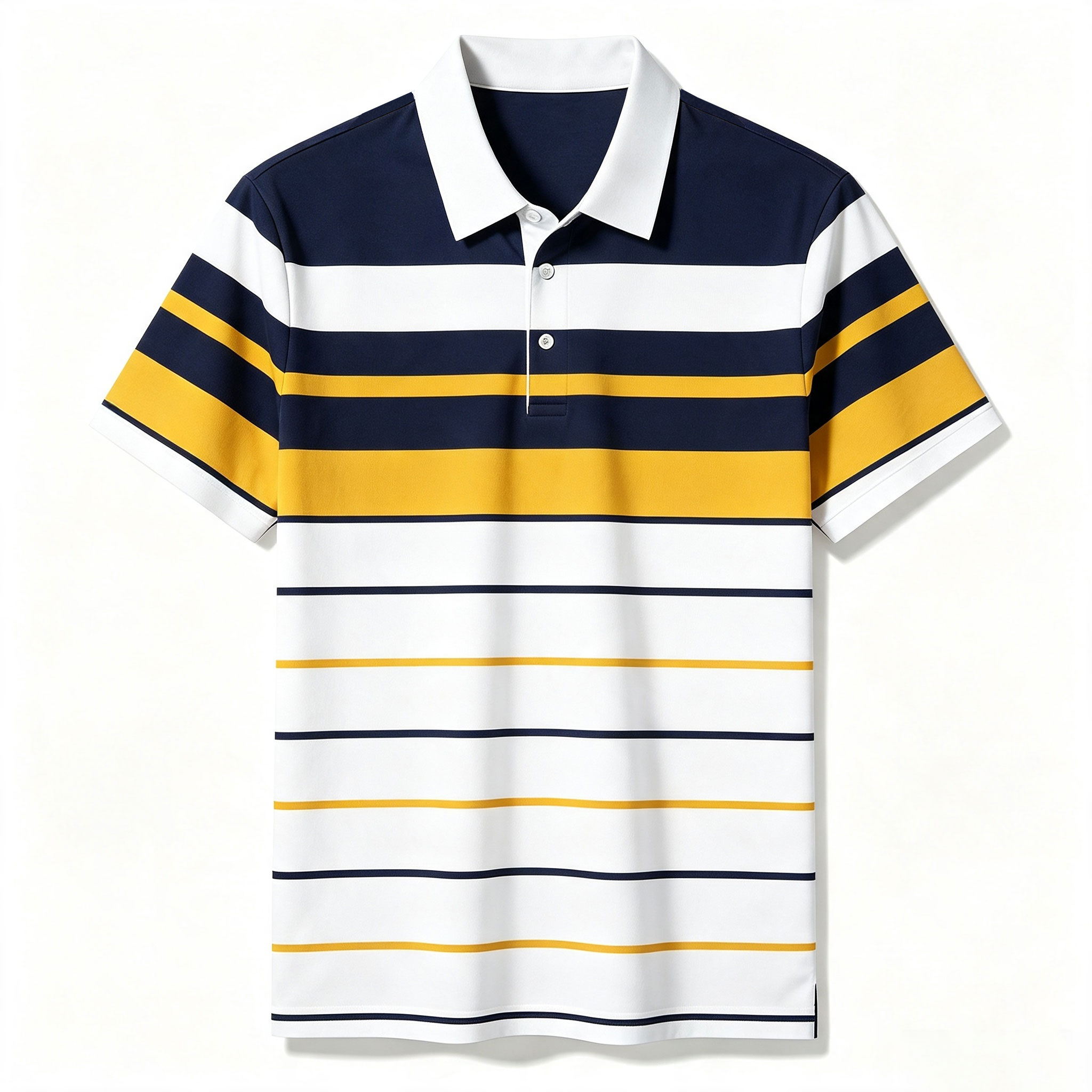Men's Striped Short-Sleeve Polo Shirt 210317