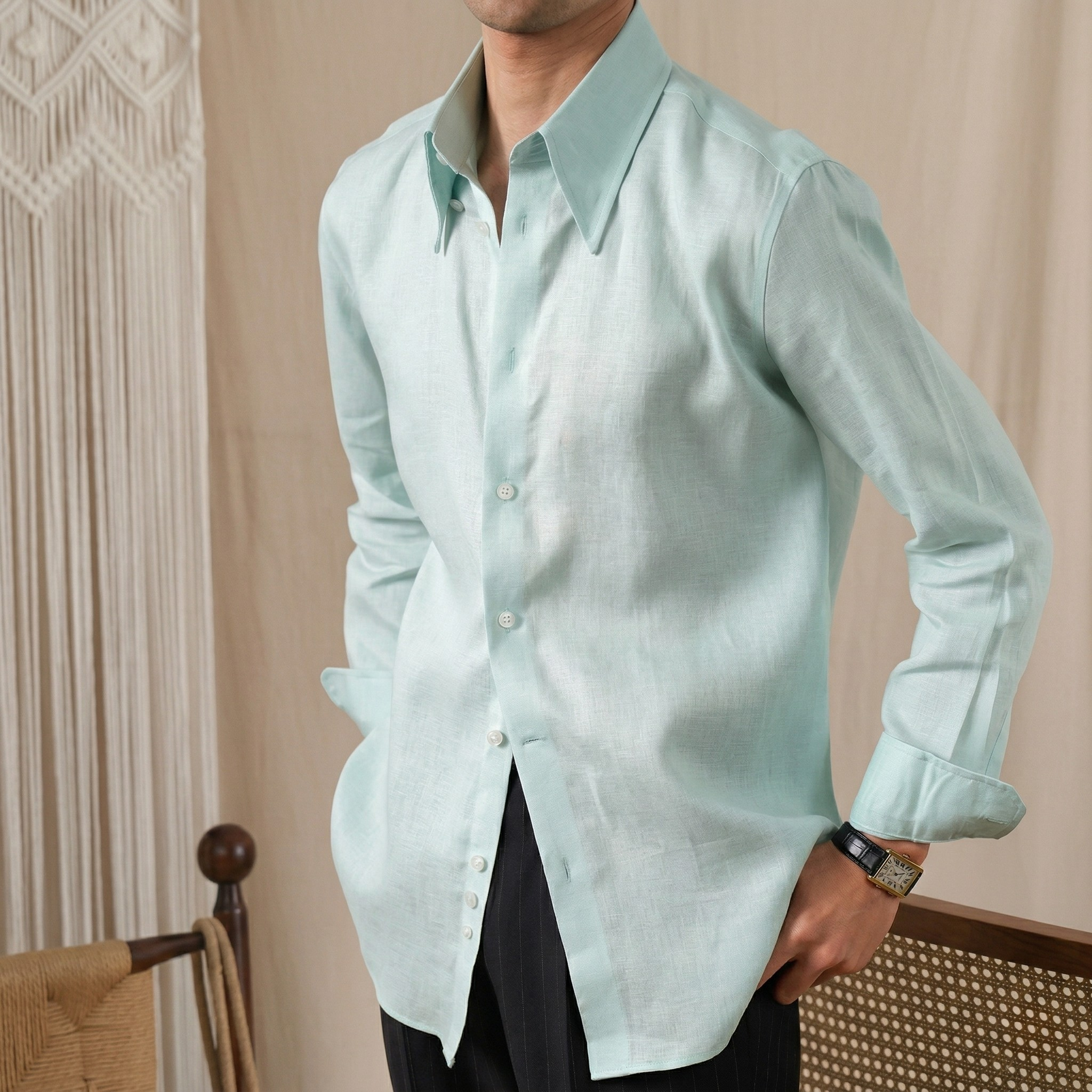 Capri Linen Shirt Set