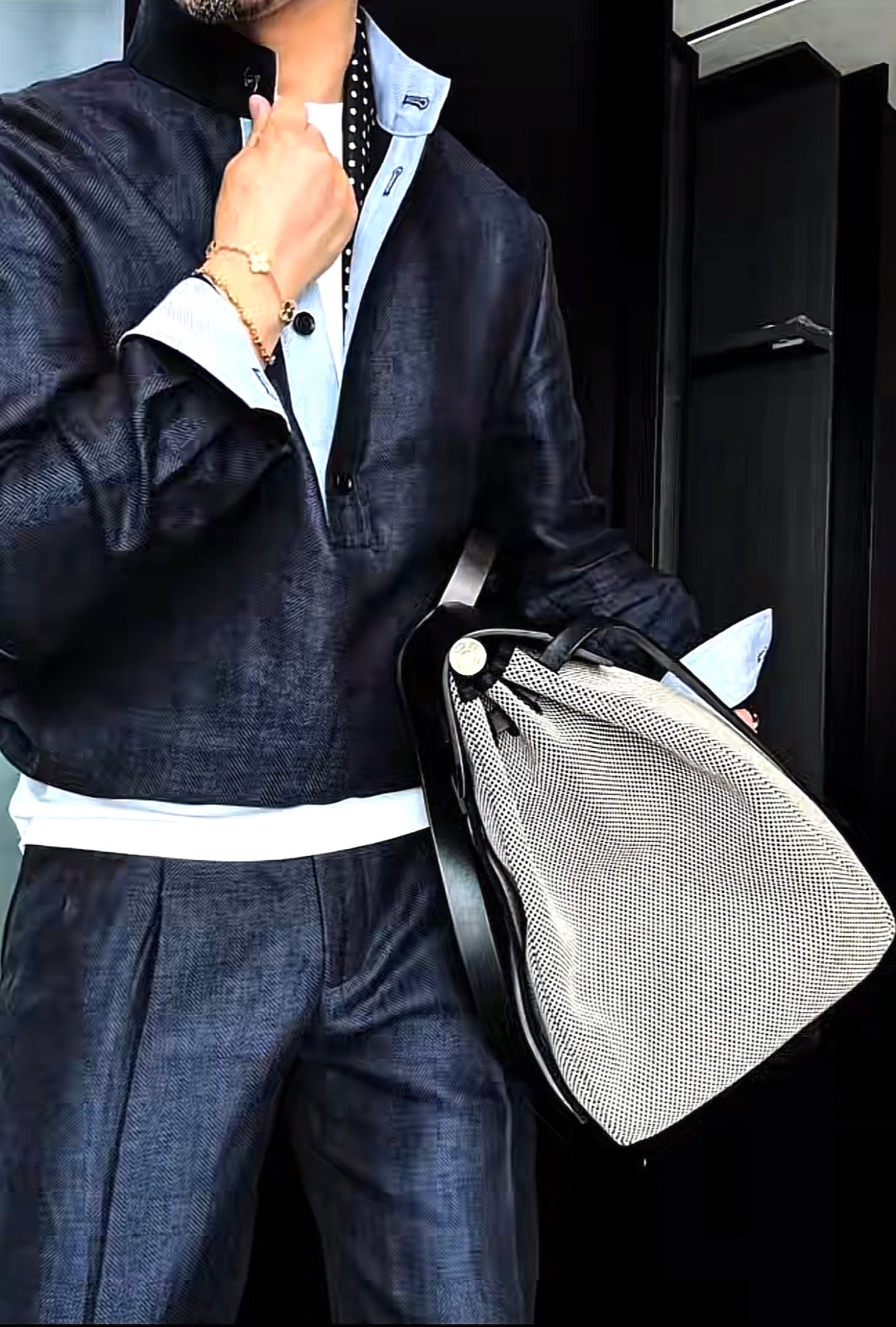 Premium Linen Mandarin Collar Suit