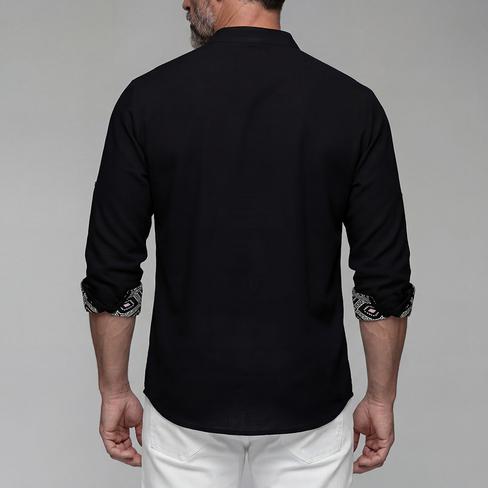 [Copy]Men's Ethnic Style Pattern Long-Sleeved Shirts Tops