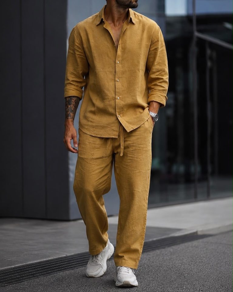 Textured Summer Set – Mustard 