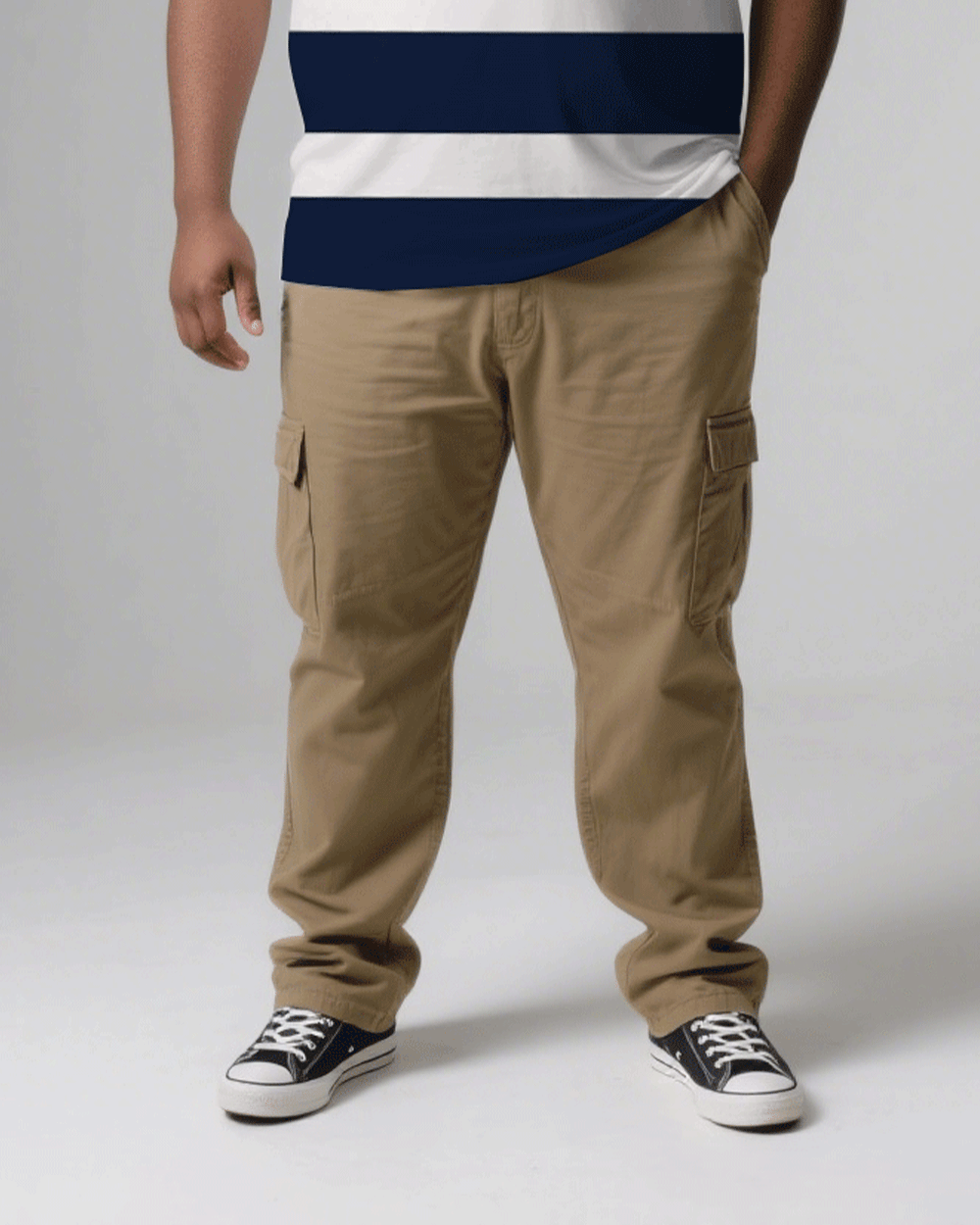 Big & Tall Men's Royal Blue Thick Stripes Fashion Men's And Women's Crewneck Short Sleeve T-Shirts & Covers Pants Pants Couple's Suit