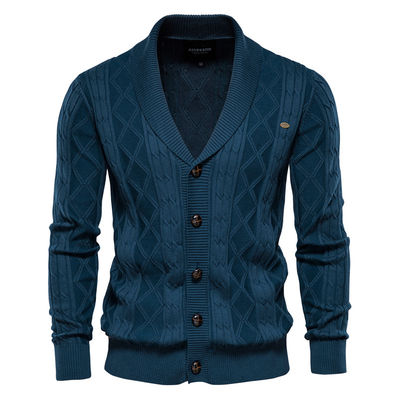 Men's V-Neck Knitted Jacket