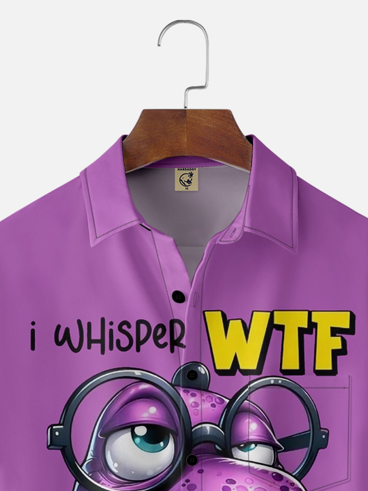 Moisture-wicking WTF Dinosaur Chest Pocket Hawaiian Shirt