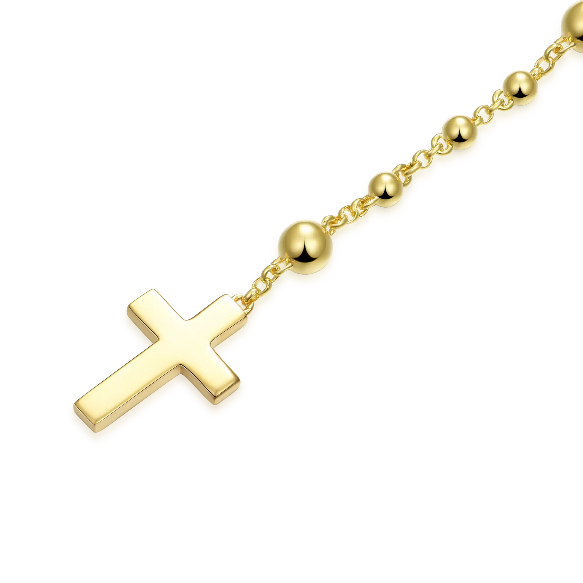 Custom Adjustable 14k Gold Virgin Mary Rosary Necklace