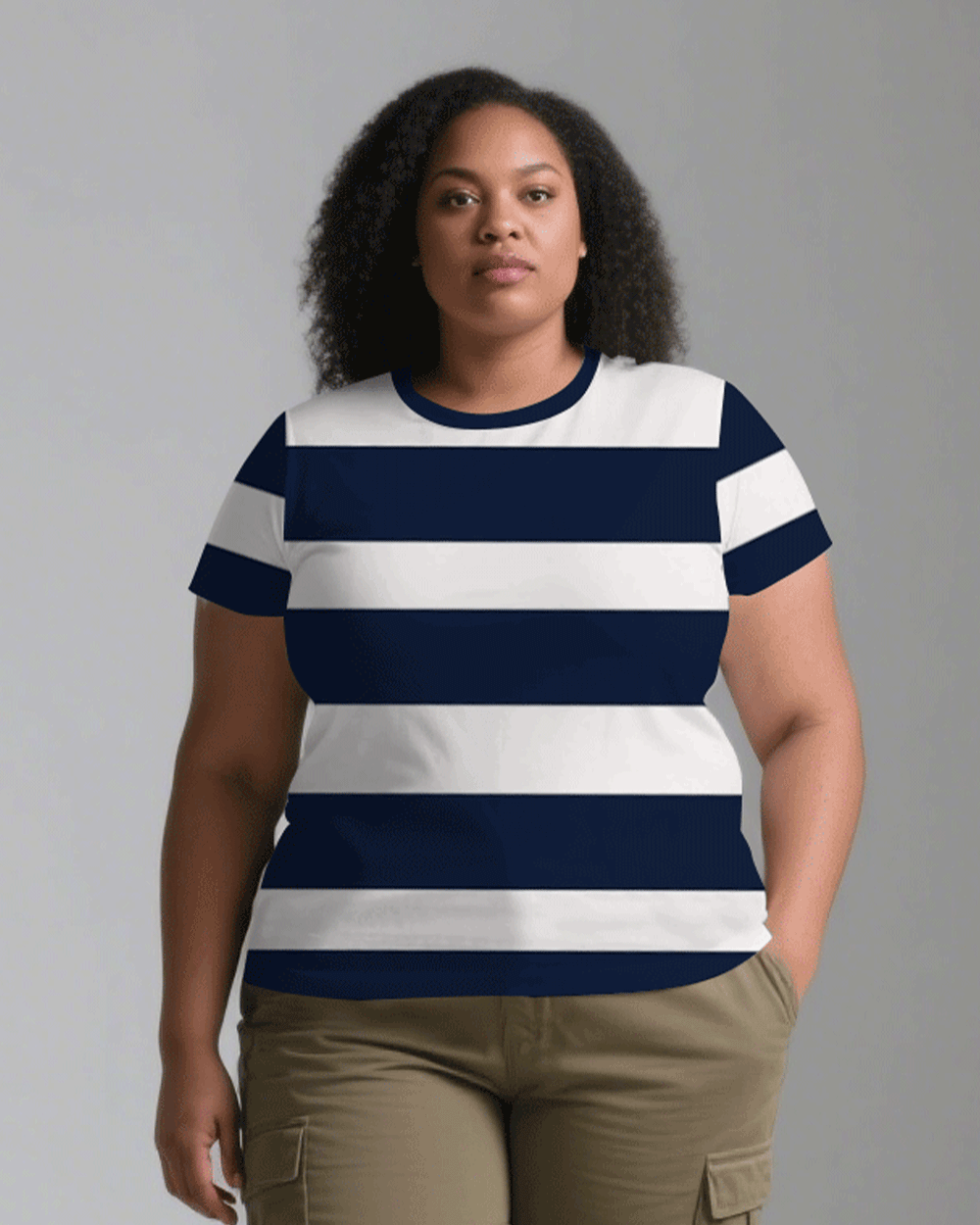 Big & Tall Men's Royal Blue Thick Stripes Fashion Men's And Women's Crewneck Short Sleeve T-Shirts & Covers Pants Pants Couple's Suit