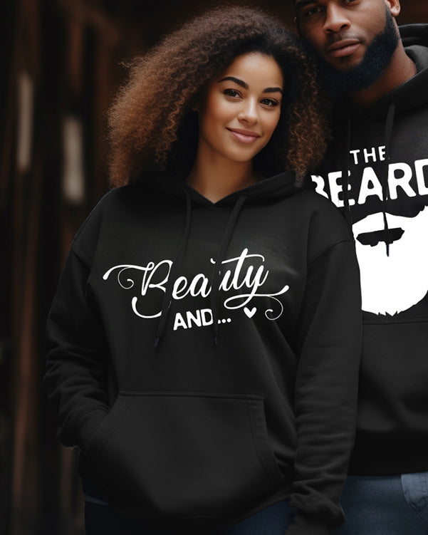 Couples Plus Size Plus Size Simple Casual Retro Beauty And Long-Sleeved Sweatshirt