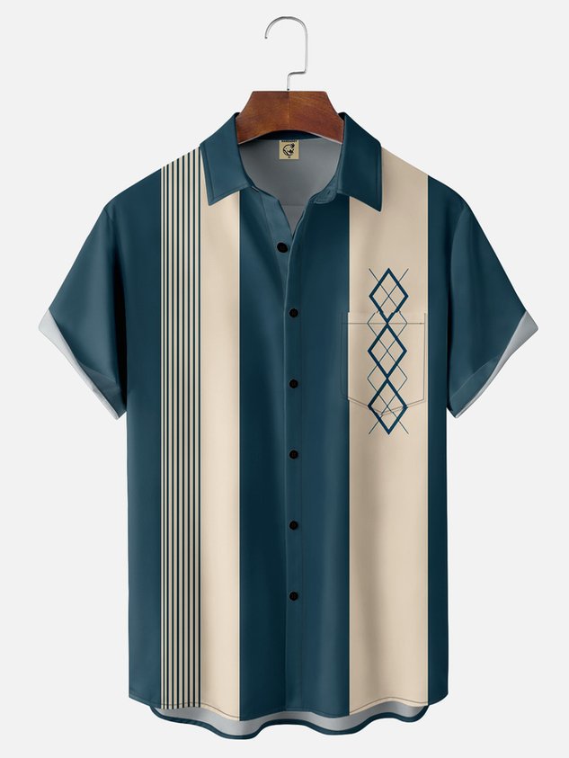 Hardaddy X Artist Funny Button Down Shirts Animal Toucans Chest Pocket Short Sleeve Vintage Bowling Shirt