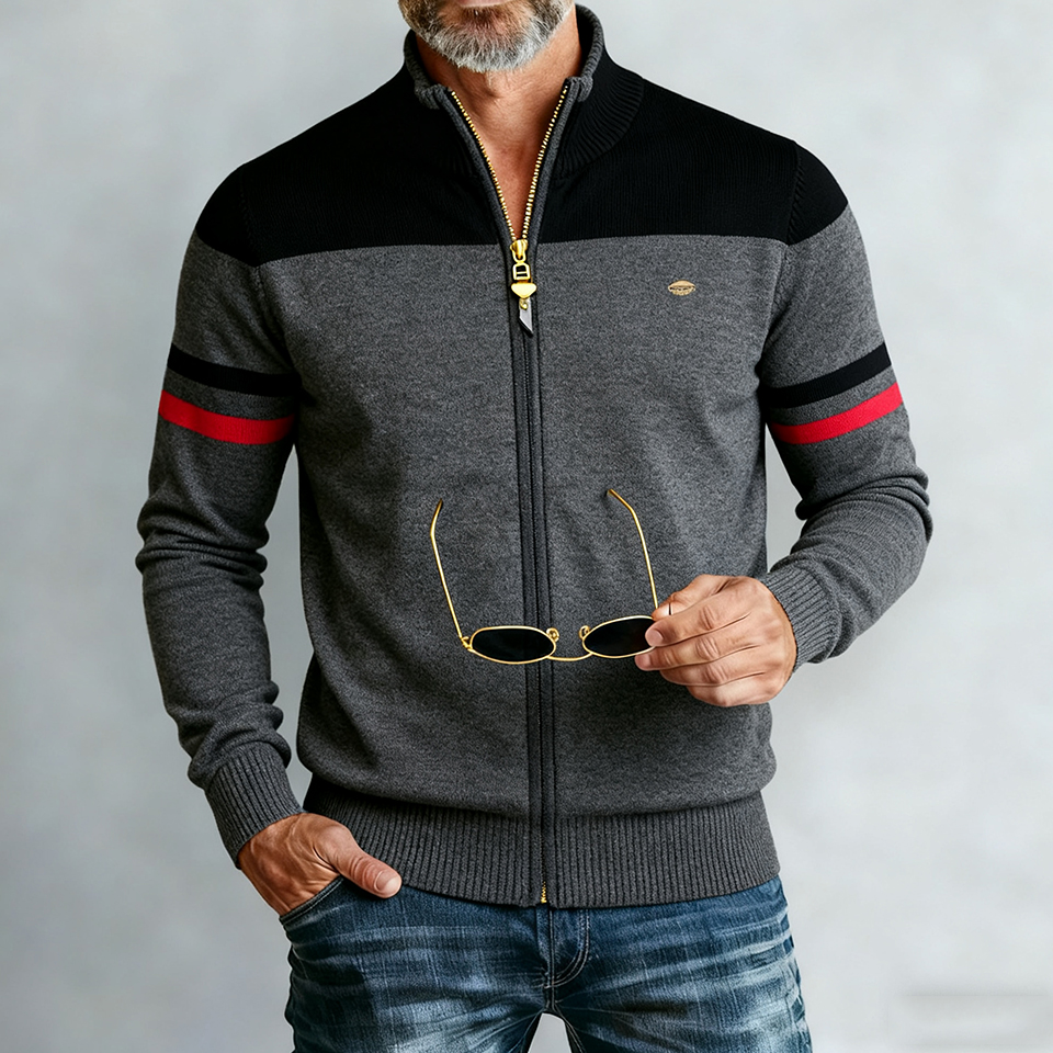 Men's Men's High-Neck Knitted Jacket