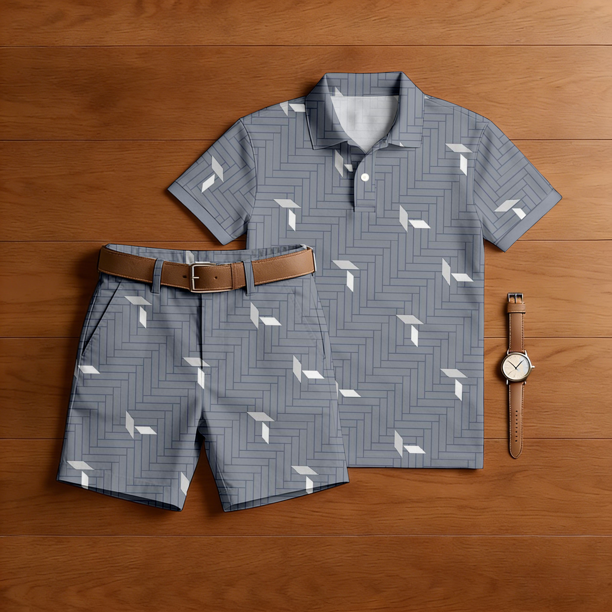 Short-sleeved Polo Shirt & Shorts Sets