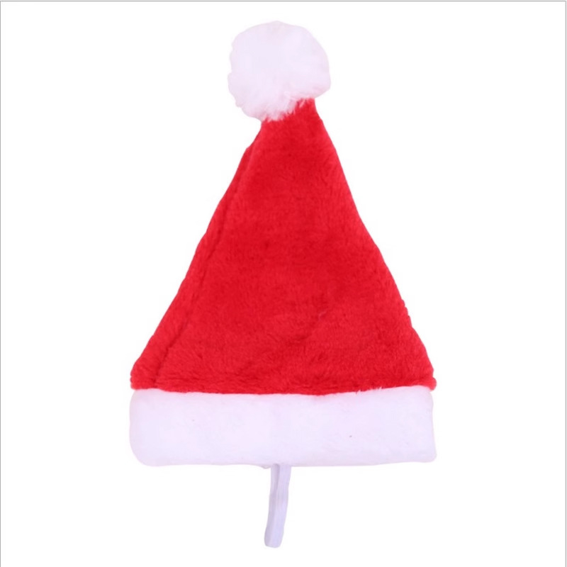Pet Christmas Red Plush Hat，20*14Cm
