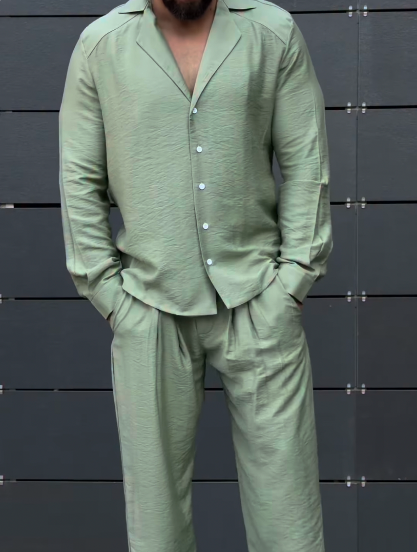 Premium Linen 2-Piece Suit | Old Money Style Breathable Set for Men