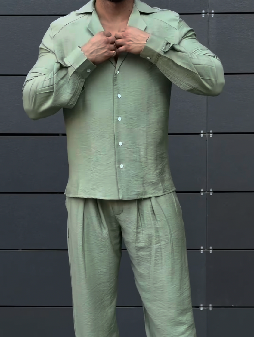 Premium Linen 2-Piece Suit | Old Money Style Breathable Set for Men