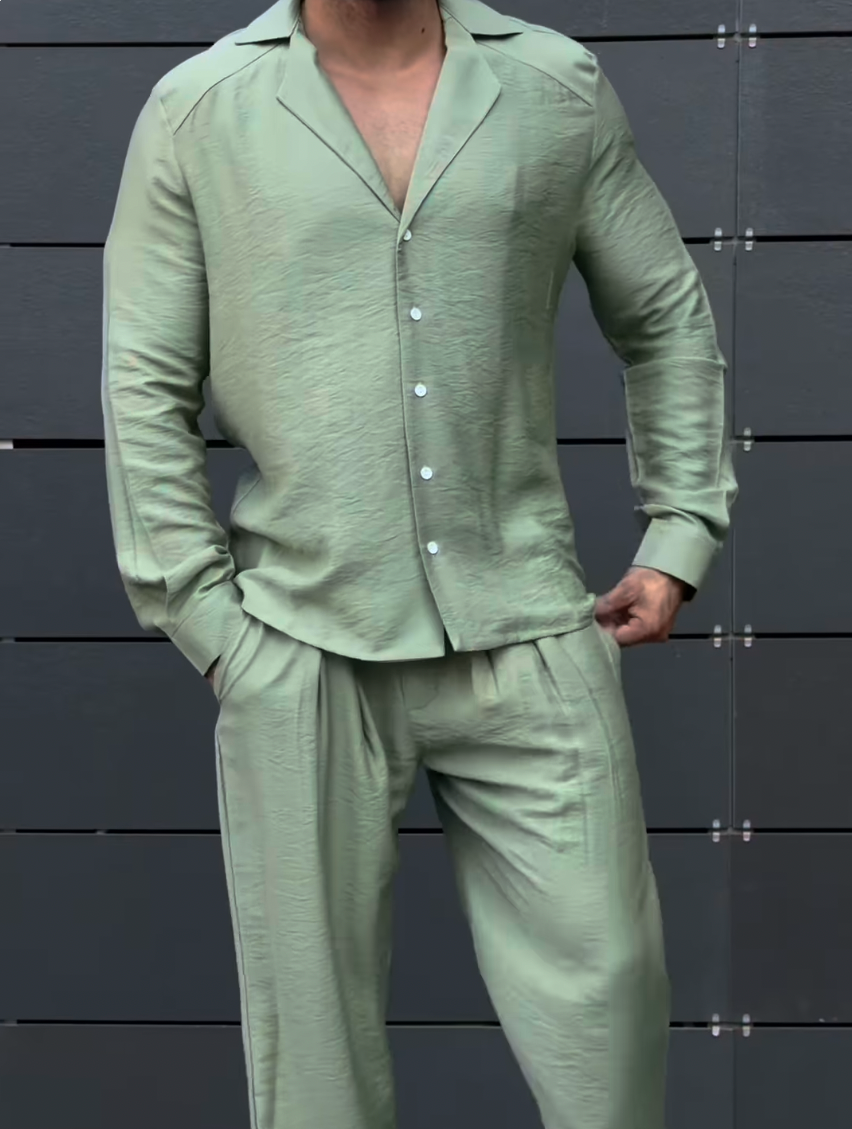 Premium Linen 2-Piece Suit | Old Money Style Breathable Set for Men