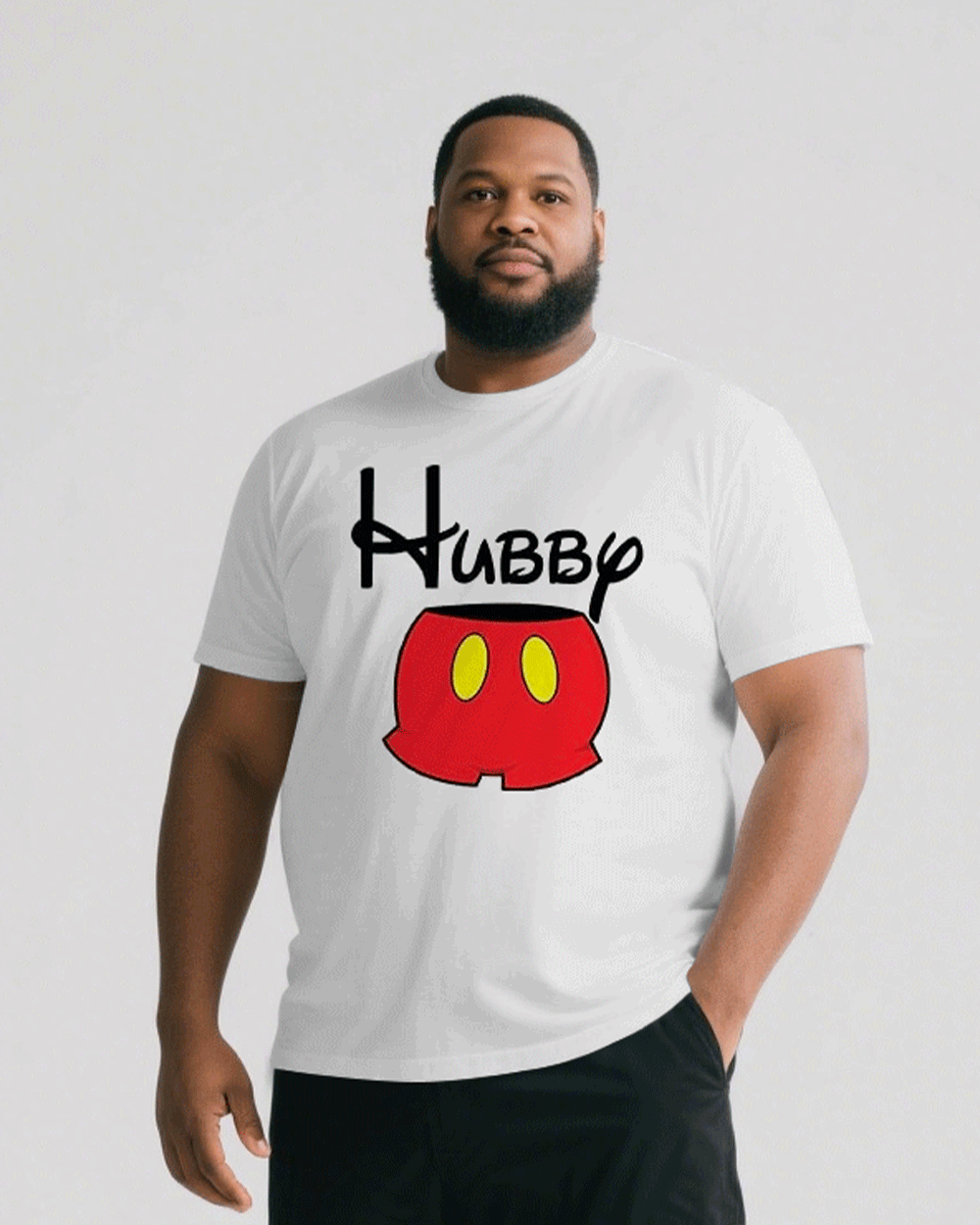 Big & Tall Men's Cartoon Fashion Fun Men's And Women's Crewneck Short Sleeve T-Shirts & Craft Pants Pants Couple Suit