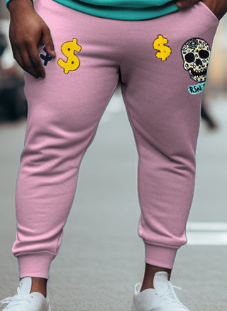 Couple Big & Tall Casual Outfit Self Made Skull Hoodie Set