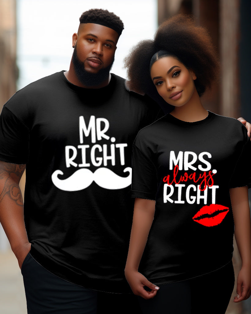 Couple's Big & Tall Mr Ringhr Round Neck Short Sleeve T-Shirt