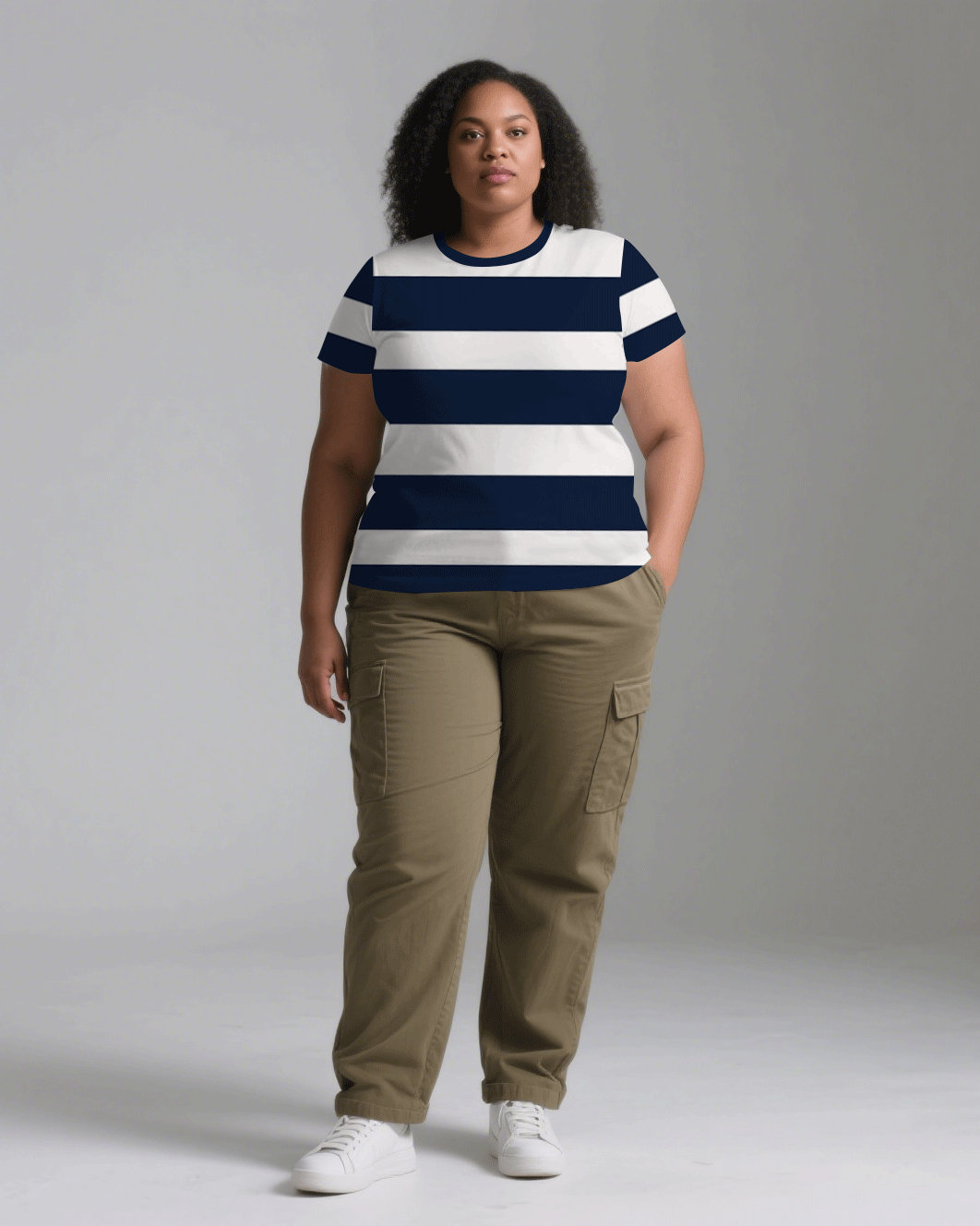 Big & Tall Men's Royal Blue Thick Stripes Fashion Men's And Women's Crewneck Short Sleeve T-Shirts & Covers Pants Pants Couple's Suit