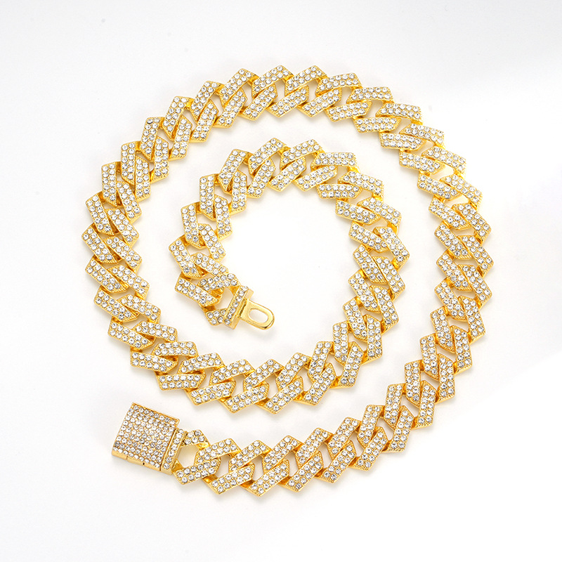 Men's 15Mm Exaggerated Diamond Geometric Hip-Hop Necklace