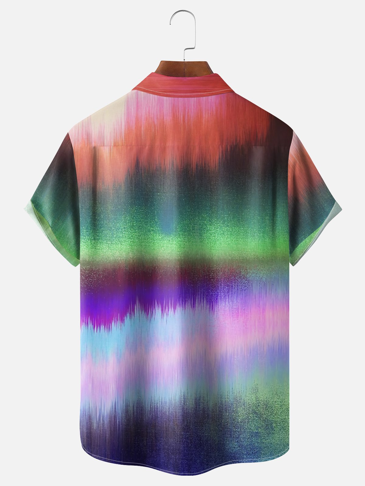 Moisture-wicking Gradient Color Chest Pocket Casual Shirt