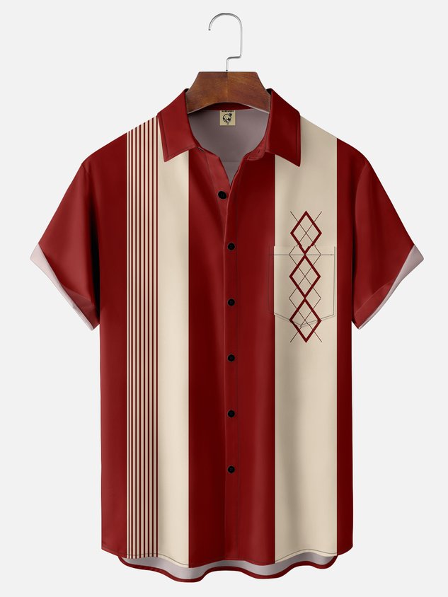 Hardaddy X Artist Funny Button Down Shirts Animal Toucans Chest Pocket Short Sleeve Vintage Bowling Shirt