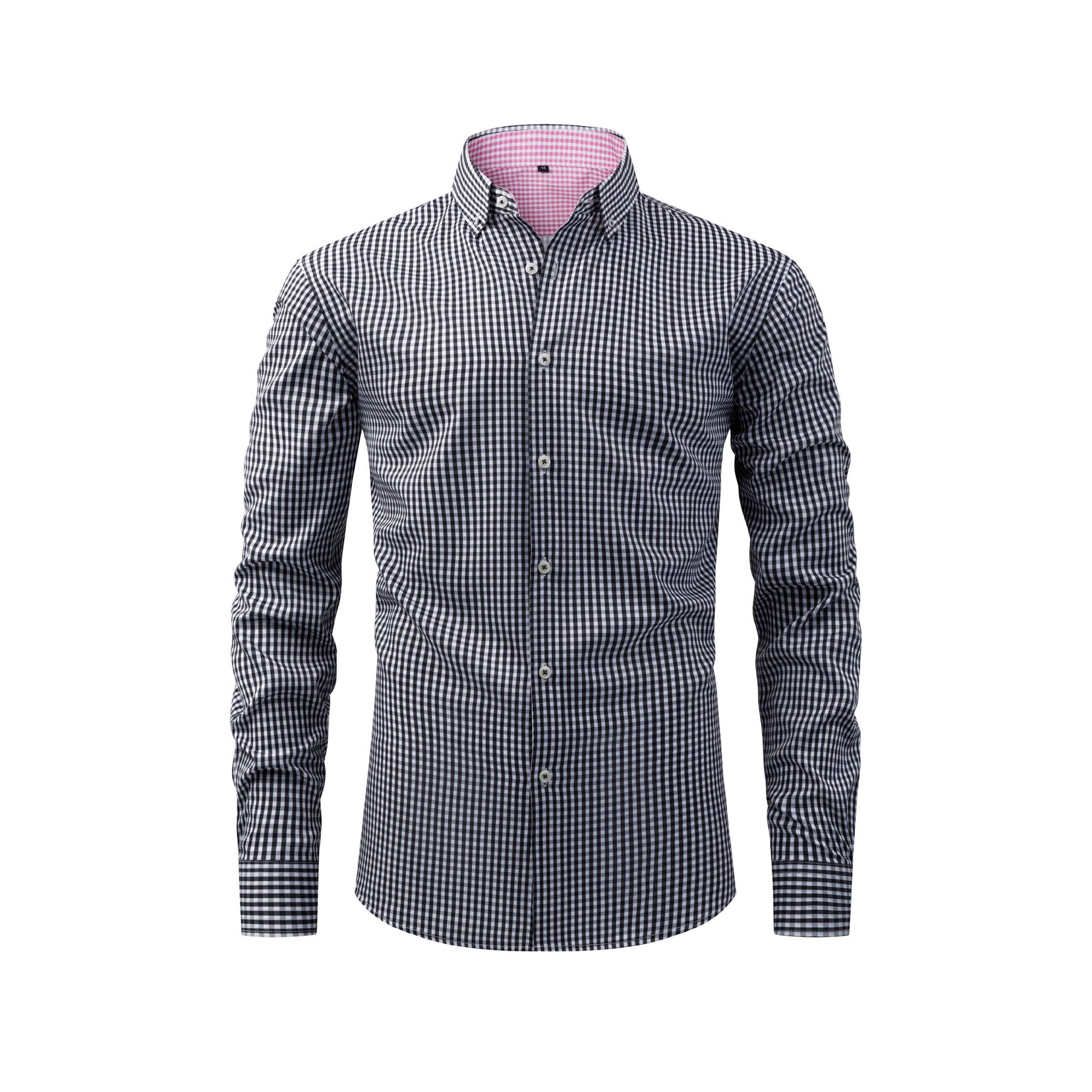 Men's Plaid Printed Daily Business Long Sleeves Blouses&Shirts Tops