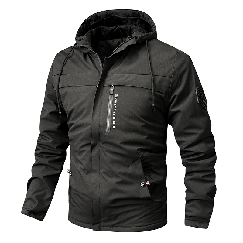 Men's Hooded Multi-Pocket Padded Jacket