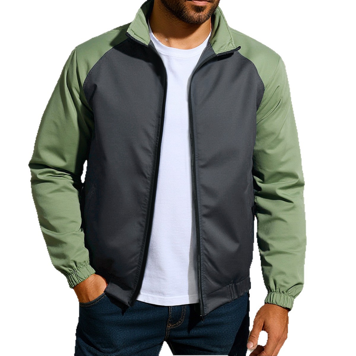 Men's Contrast Color Jacket