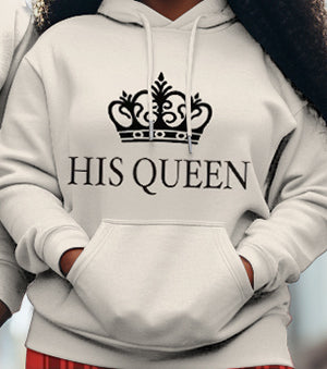 Couple Large Size Casual Outfit Hoodie Set "His Queen-Her King"