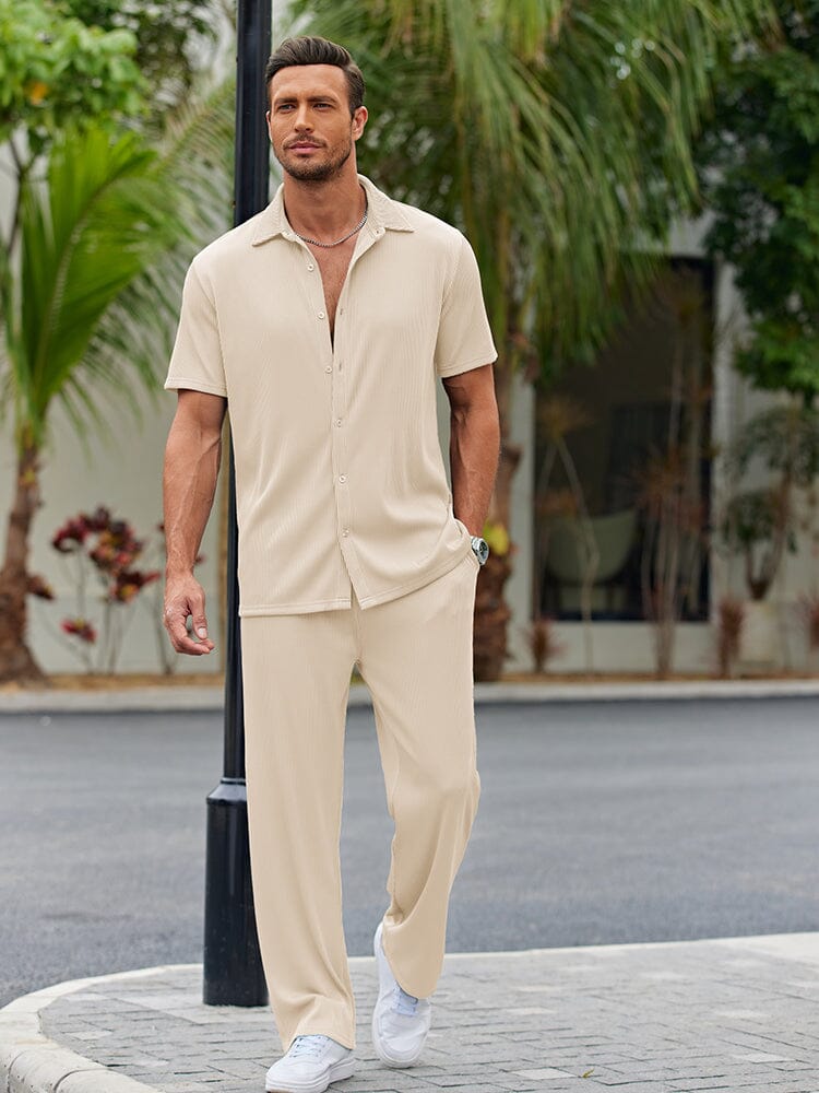 Casual Loose Fit Shirt Sets   