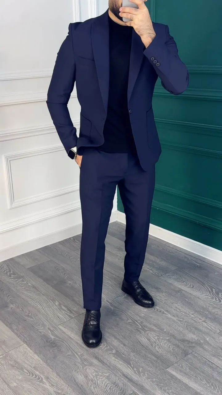 Men's Business Blazers and Trousers Set