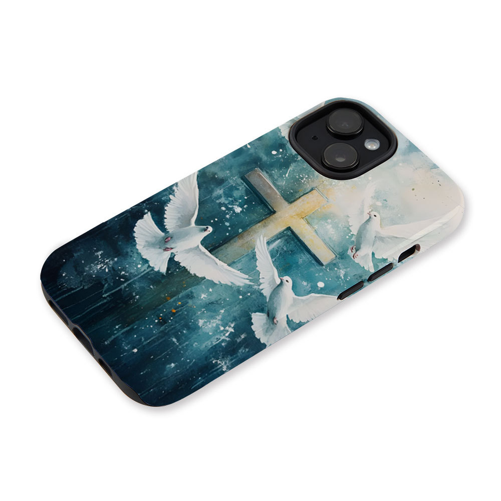 Cross With Dove Christian Phone Case – fashioninprint