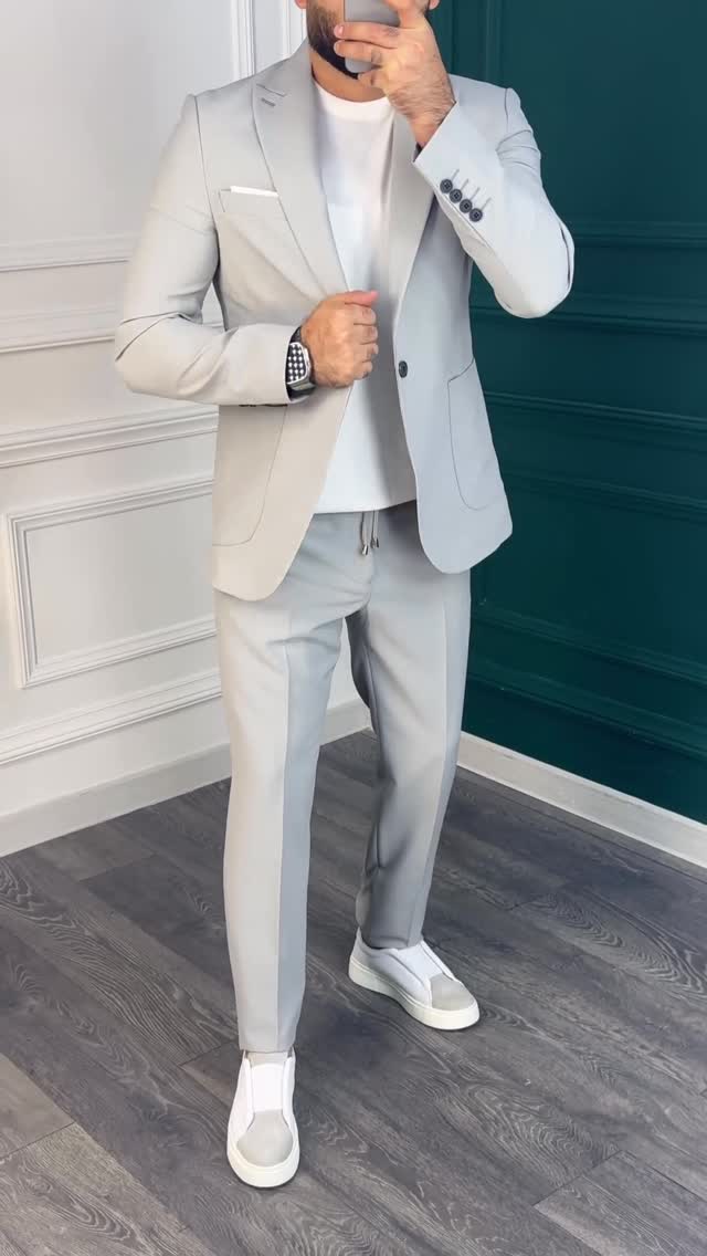 Men's Business Blazers and Trousers Set