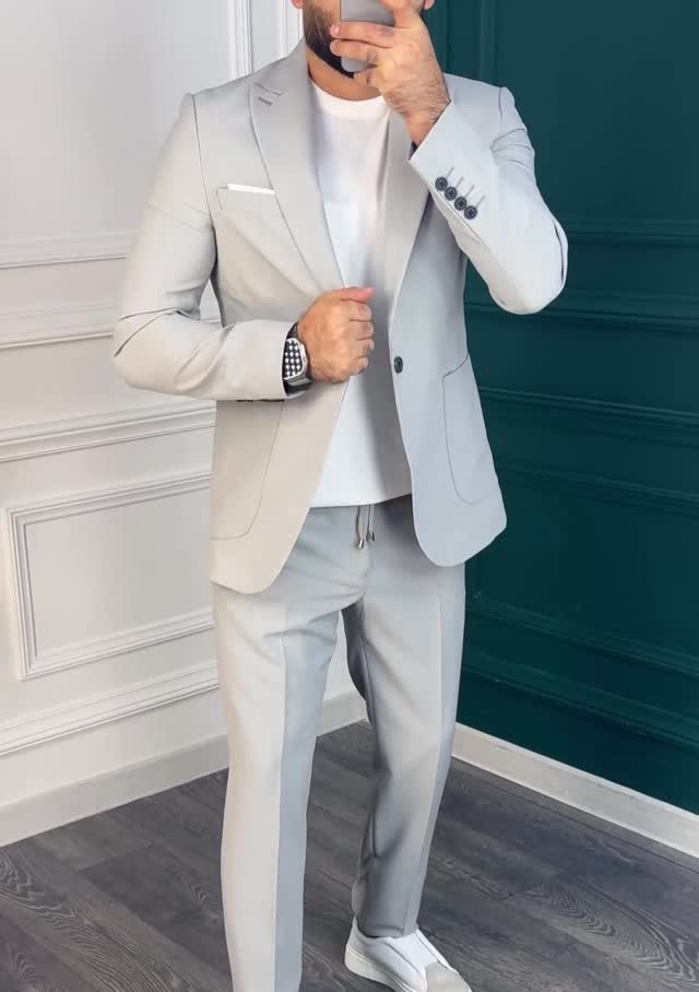 Men's Business Blazers and Trousers Set